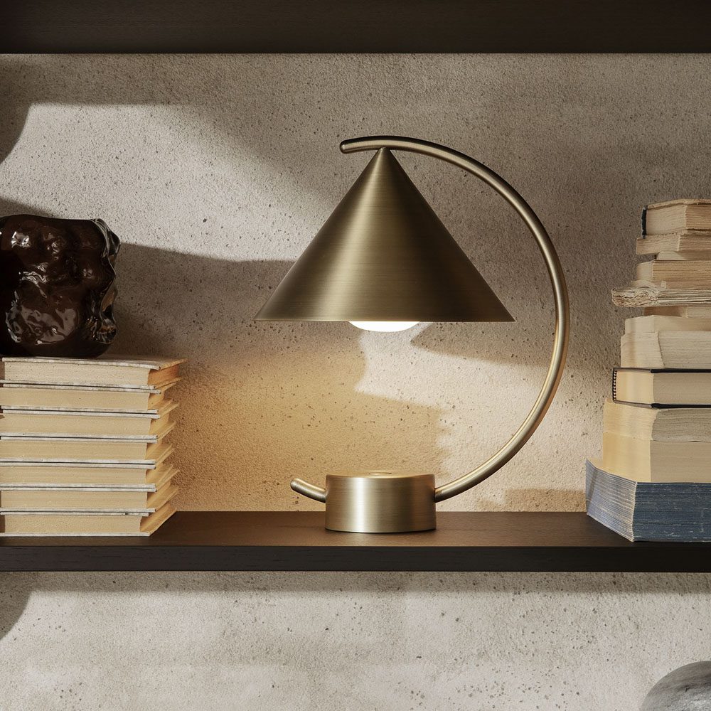 FERM LIVING Meridian Table Lamp, Portable, Brass