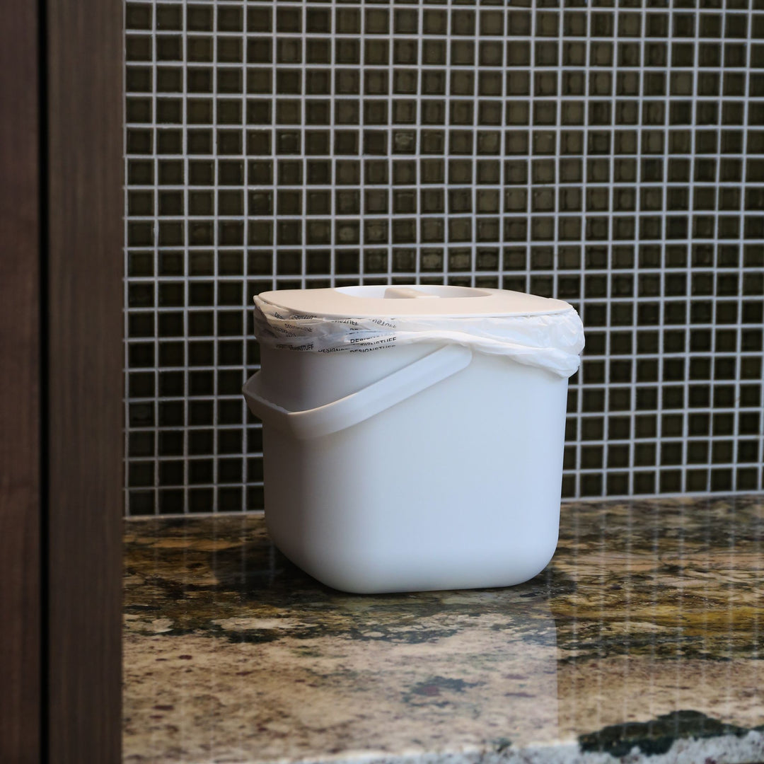 DESIGNSTUFF ETTA Compost Bin 7L, White
