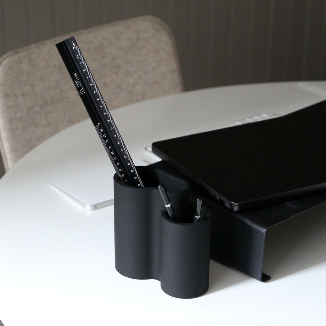 DESIGNSTUFF DRIP Store-All Cutlery Drainer/Holder, Black