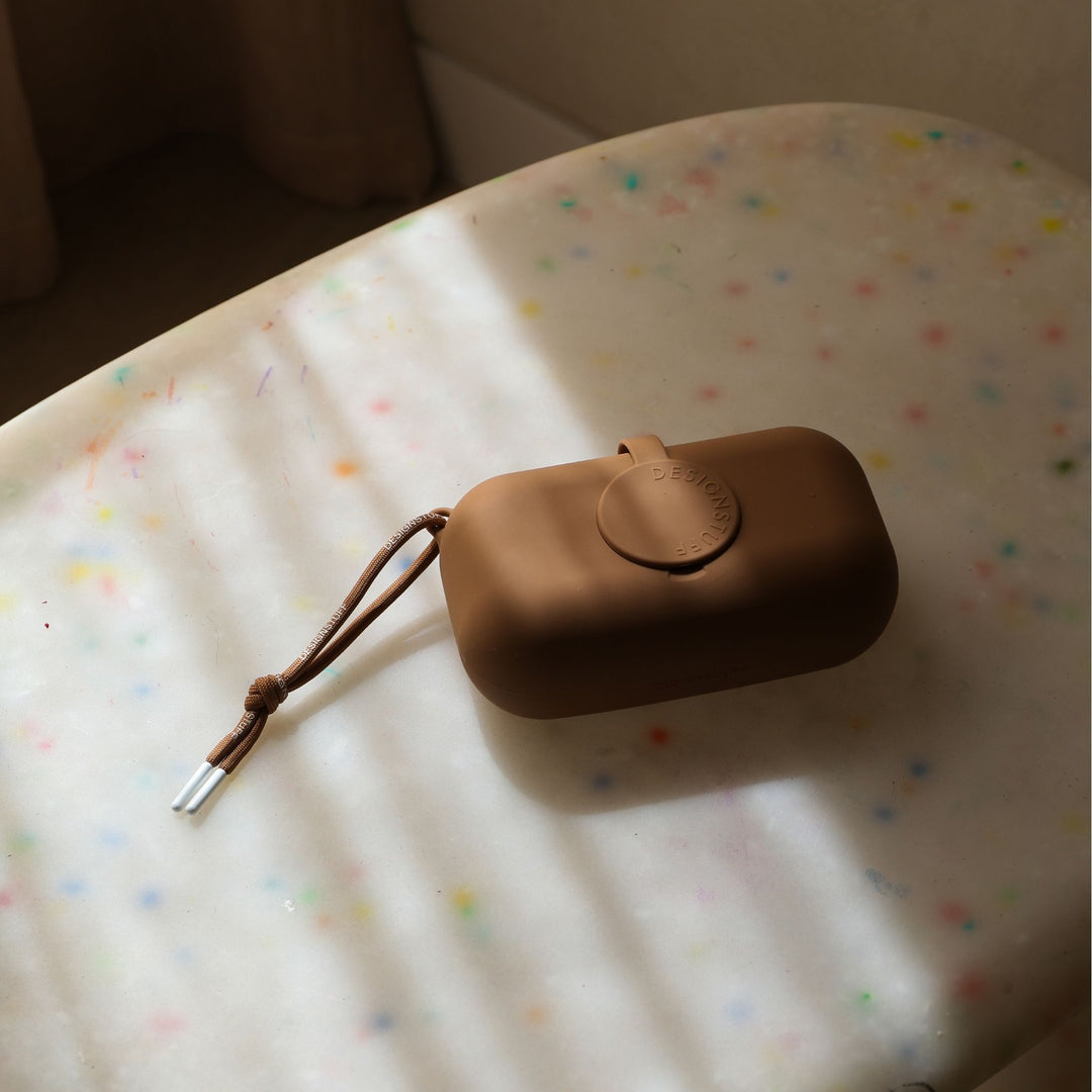 DESIGNSTUFF CUBI Wet Wipes Cover, Camel