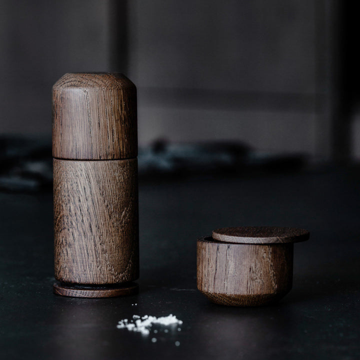 EKTA LIVING ‘Crush Me’ Salt or Pepper Grinder, Smoked Oak