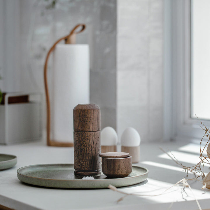 EKTA LIVING ‘Crush Me’ Salt or Pepper Grinder, Smoked Oak