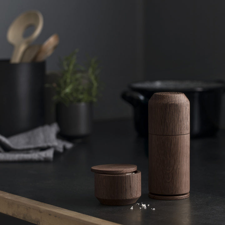 EKTA LIVING 'Salt Me' Salt Dish, Smoked Oak