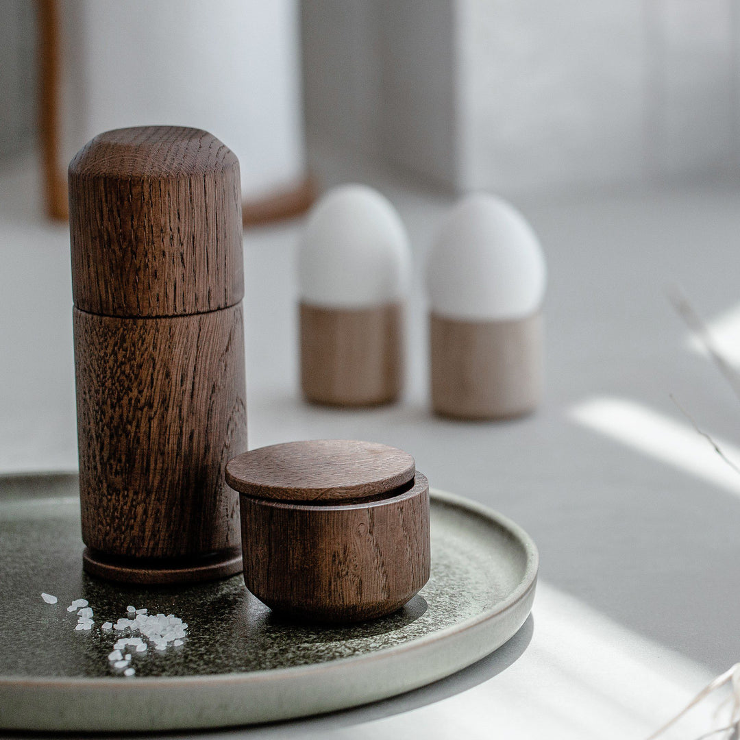 EKTA LIVING 'Salt Me' Salt Dish, Smoked Oak