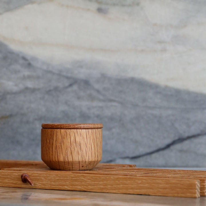 EKTA LIVING 'Salt Me' Salt Dish, Oiled Oak