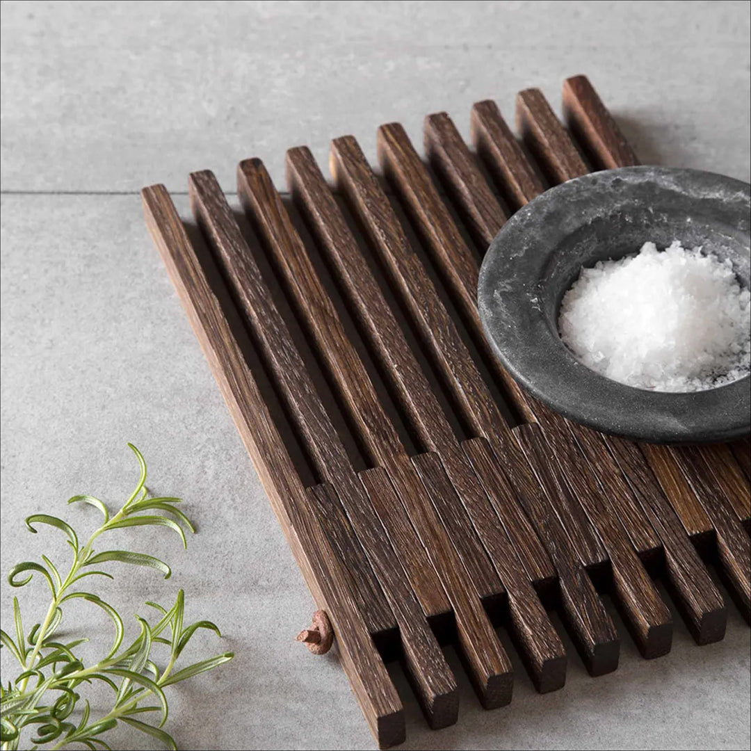 EKTA LIVING Table Frame Trivet, Smoked Oak