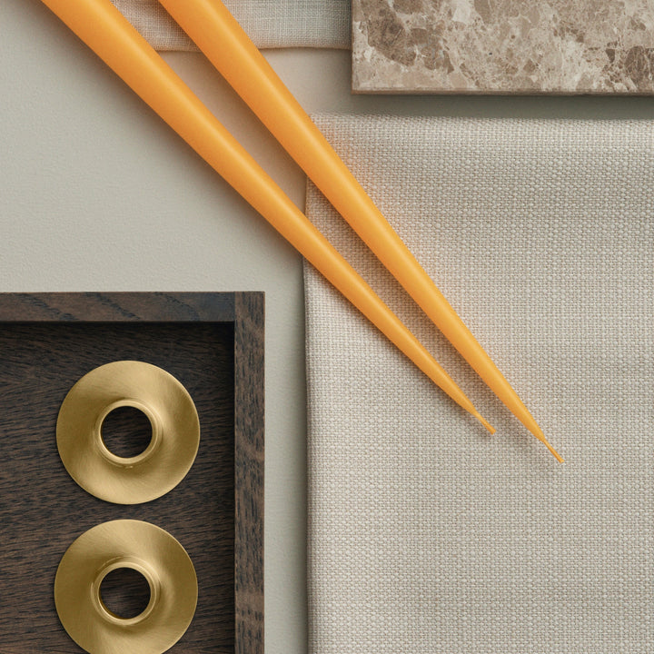 ESTER & ERIK Candle Holder, Matt Gold (Set of 2)