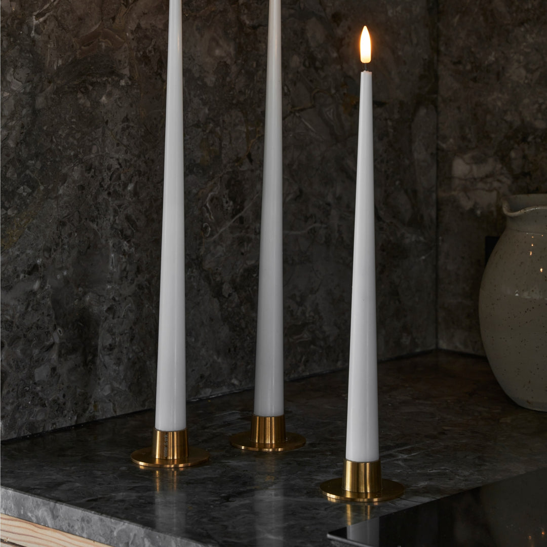 ESTER & ERIK Candle Holder, Matt Gold (Set of 2)