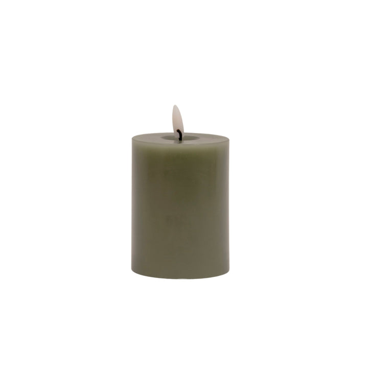 ESTER & ERIK LED Pillar Candle, 10cm, Green Soil