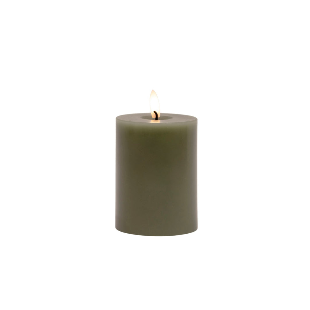 ESTER & ERIK LED Pillar Candle, 10cm, Green Soil
