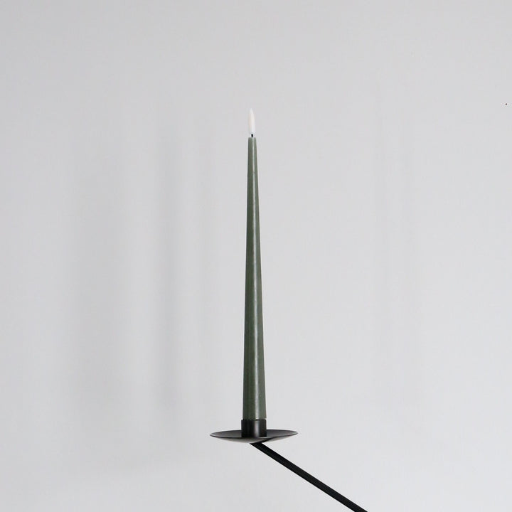ESTER & ERIK LED Taper Candle, 30cm, Green Soil (Set of 2)