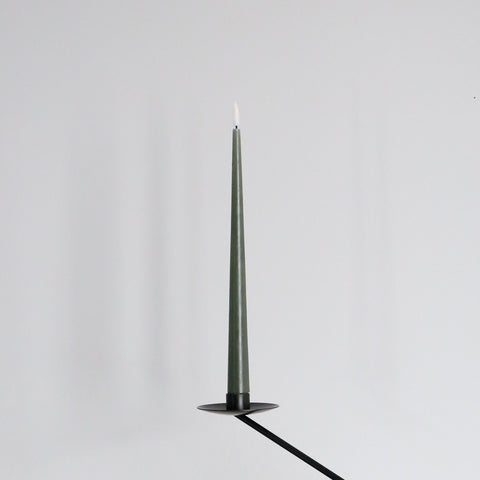 ESTER & ERIK LED Taper Candle, 30cm, Green Soil (Set of 2)