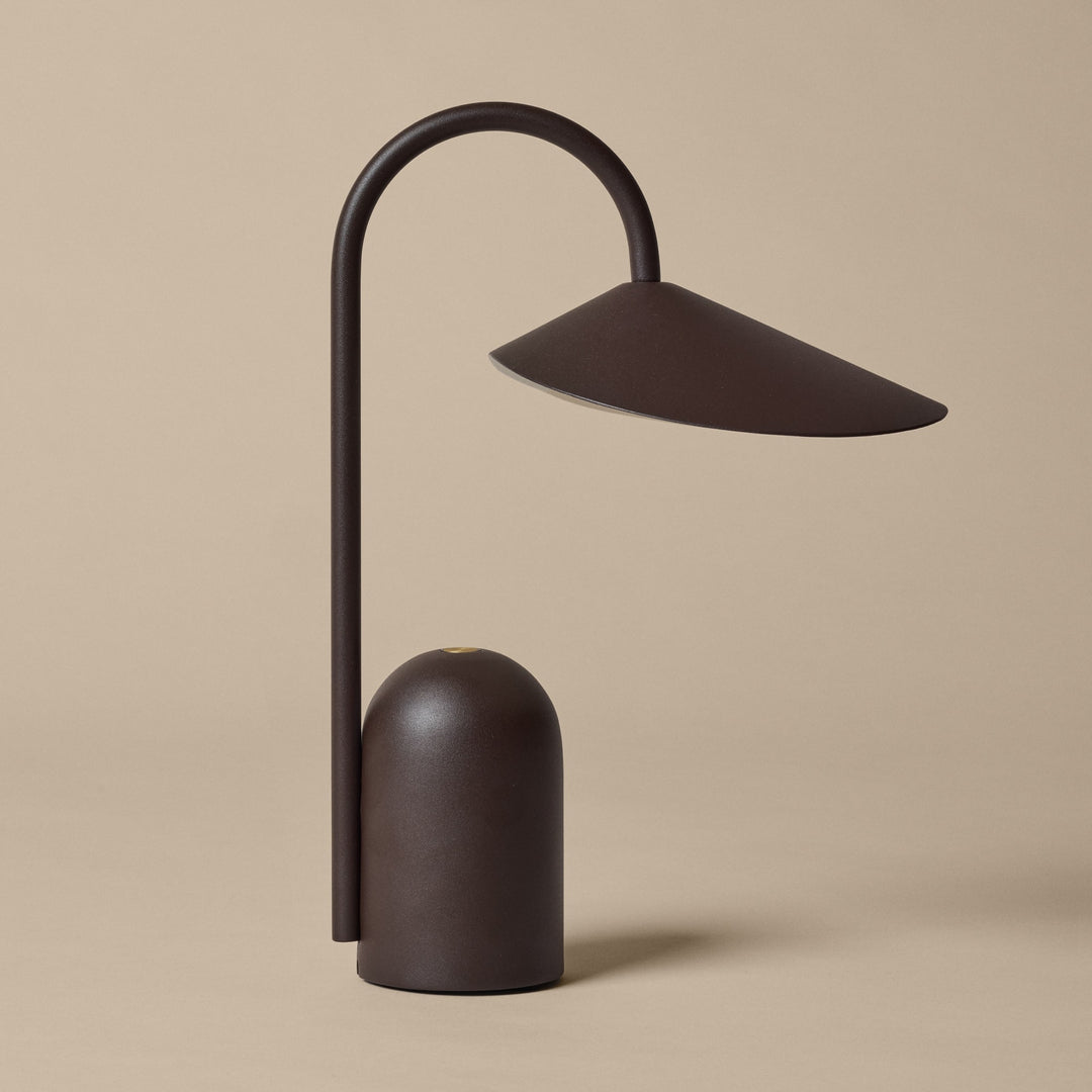 FERM LIVING Arum Portable Lamp, Dark Chocolate
