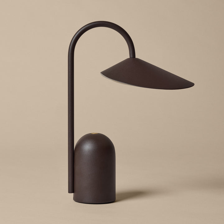 FERM LIVING Arum Portable Lamp, Dark Chocolate