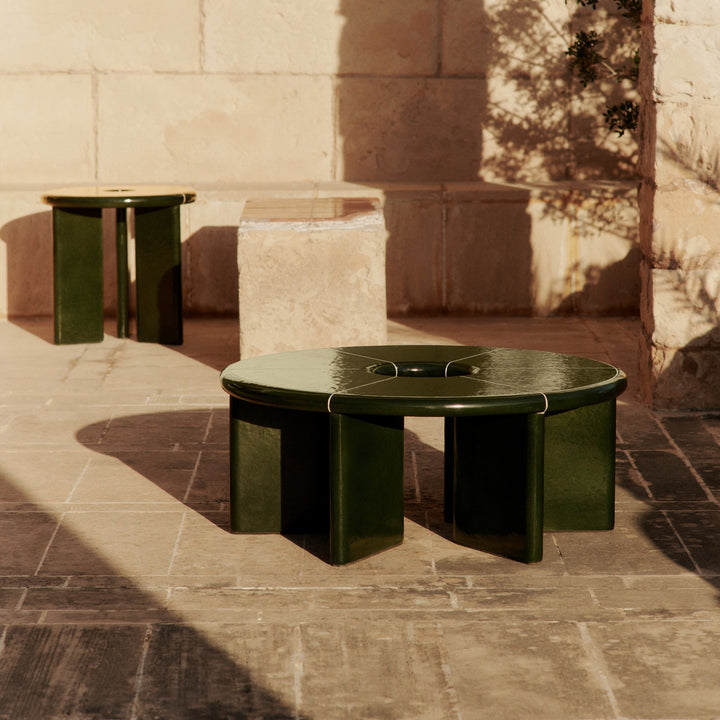 PRE-ORDER │ FERM LIVING Deya Coffee Table D80cm, Dark Green