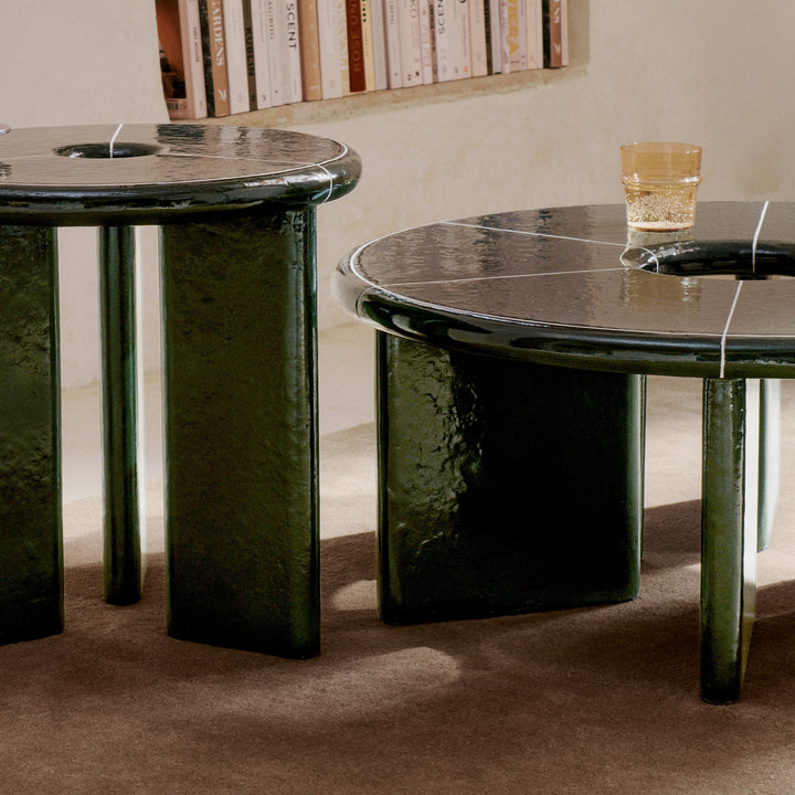 PRE-ORDER │ FERM LIVING Deya Coffee Table D80cm, Dark Green