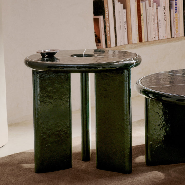 FERM LIVING Deya Side Table D47cm, Dark Green