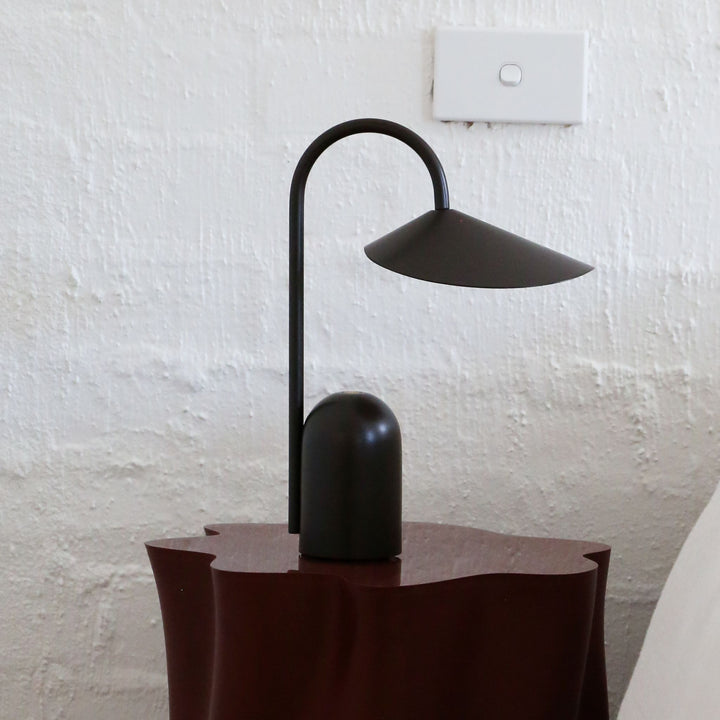 FERM LIVING Arum Portable Lamp, Dark Chocolate