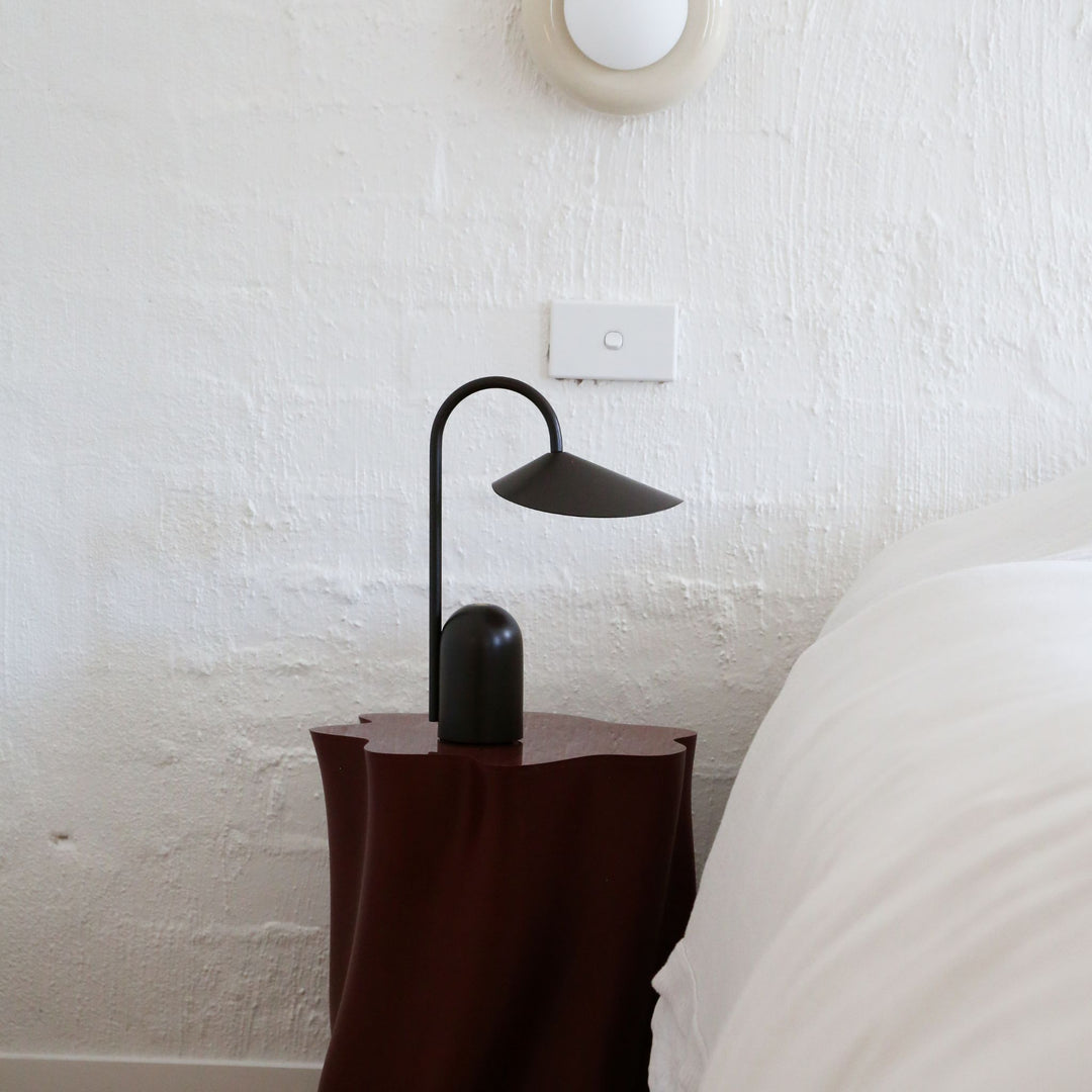 FERM LIVING Arum Portable Lamp, Dark Chocolate