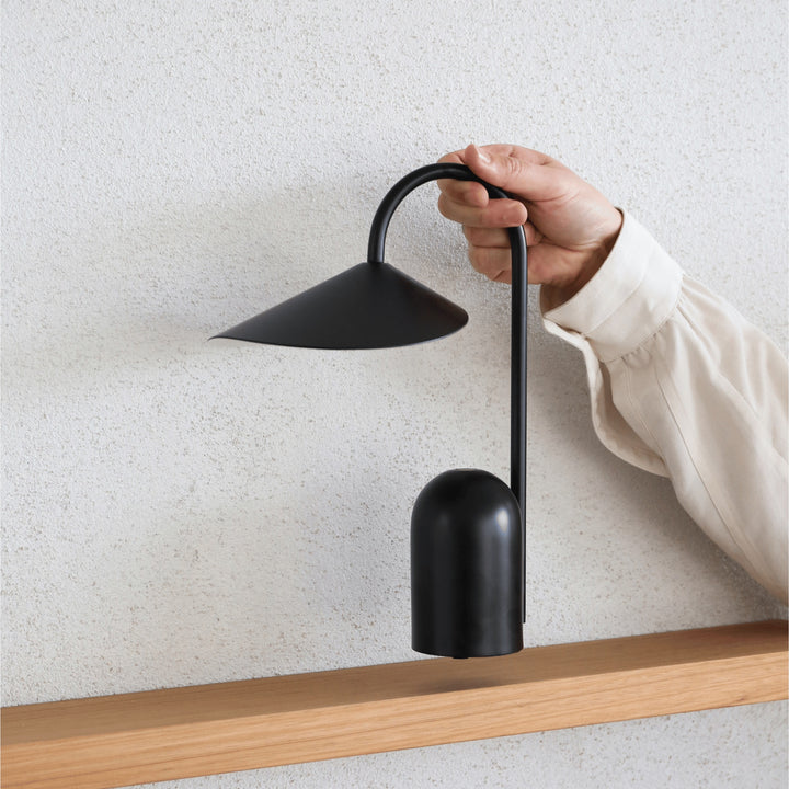 FERM LIVING Arum Portable Lamp, Black