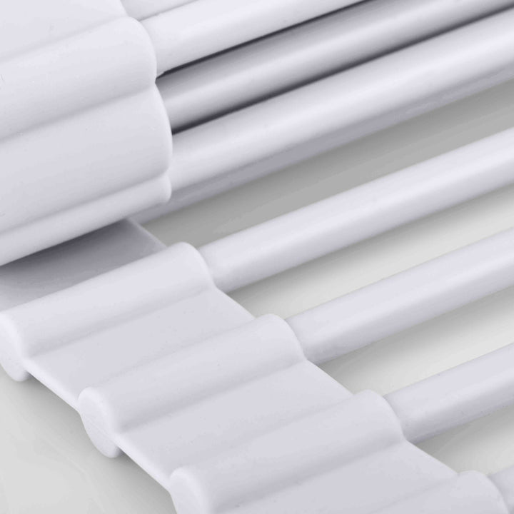 DESIGNSTUFF DRIP Silicone Fold Dish Drying Rack, White