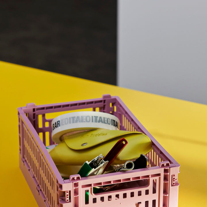 HAY Colour Storage Crate V2, Small, Dusty Rose