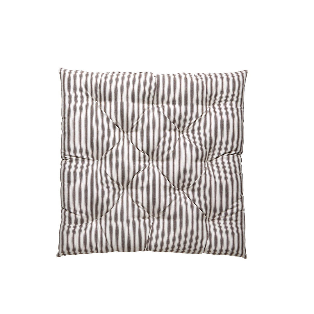 H SKJALM P Emil Chair/Bench Cushion, White/Warm Brown 45x45 cm