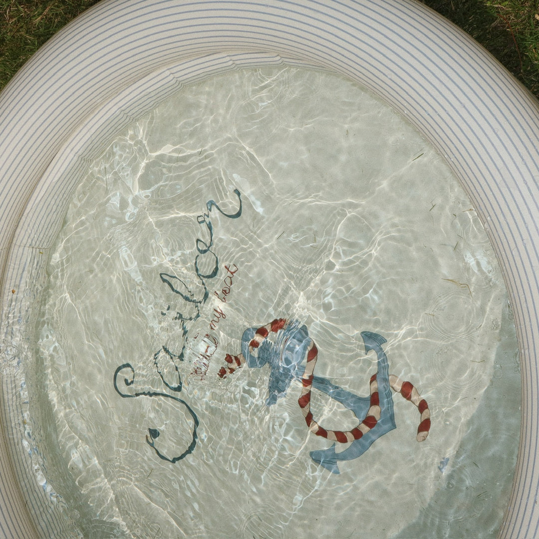 KONGES SLØJD Basic 2 Ring Pool Toy, White, Small, D90cm, Rock My Boat