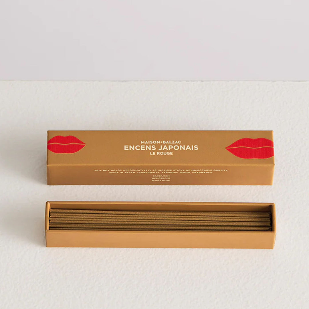 MAISON BALZAC Incense Sticks, Encens Japonais, Le Rouge (Set of 50)