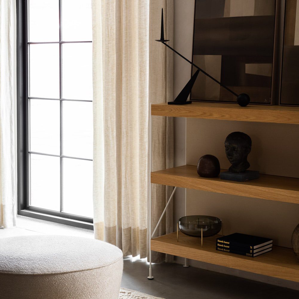 AUDO CPH Interconnect Candle Holder, W70cm, Black Steel