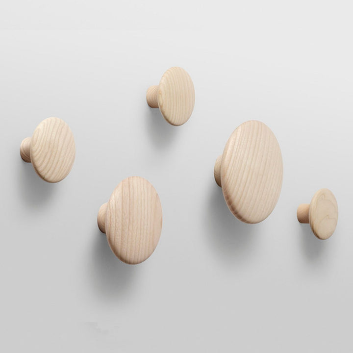 MUUTO The Dots Hooks, Oak (Set of 5)