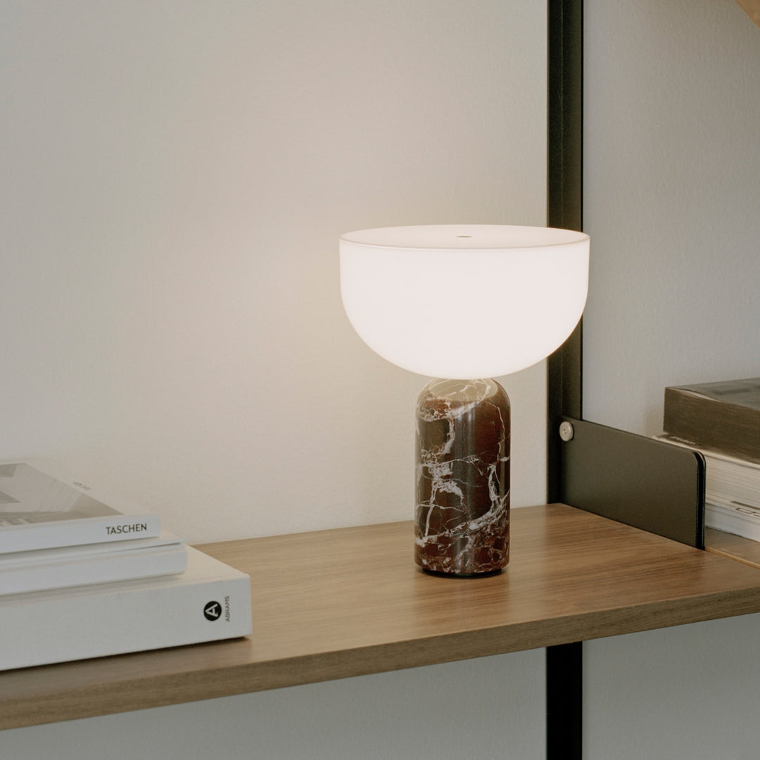 NEW WORKS Kizu Portable Table Lamp, Rosso Levanto