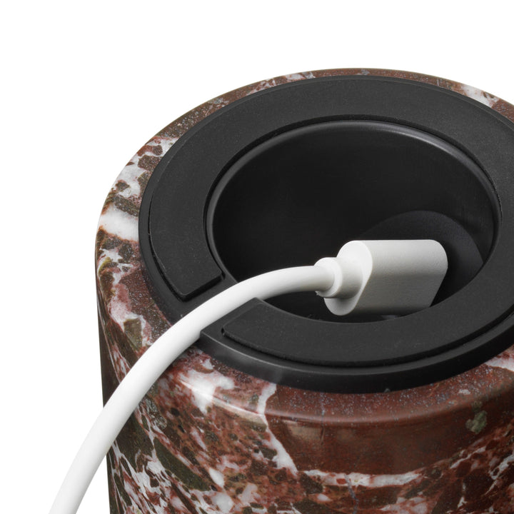 NEW WORKS Kizu Portable Table Lamp, Rosso Levanto