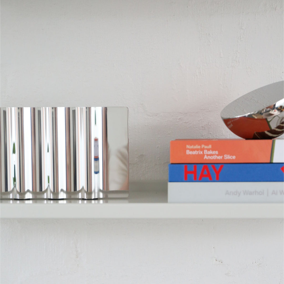 NEW WORKS Ripply Candle Holder, Stainless Steel