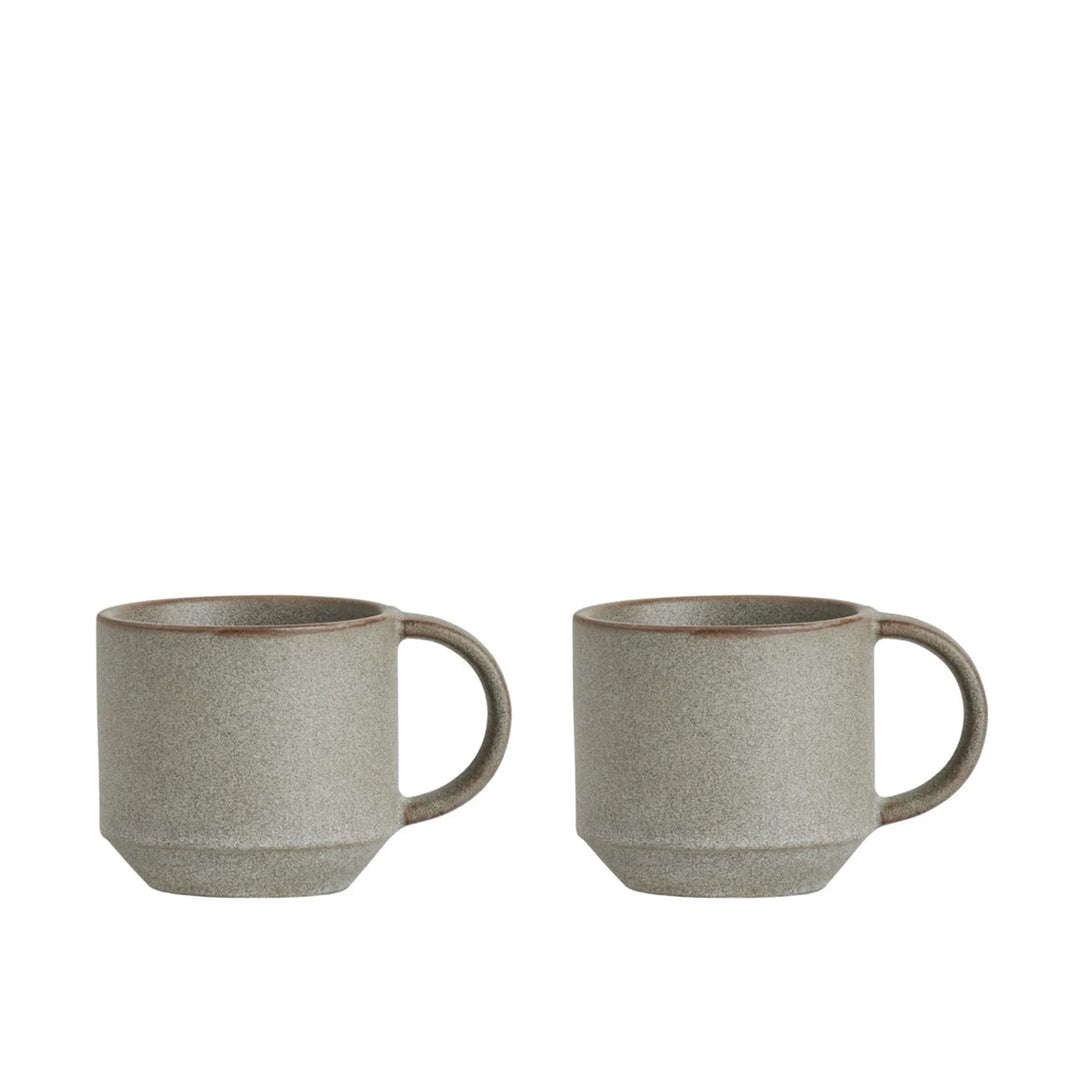 OYOY Yuka Ceramic Cup, Stone (Set of 2)