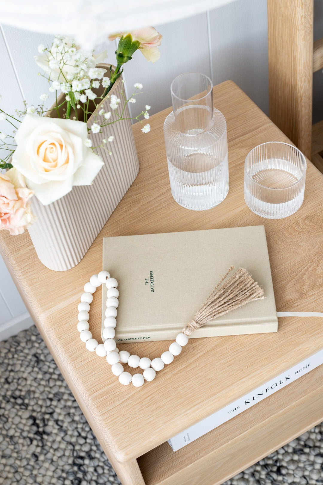 FERM LIVING Ripple Carafe Set, Clear