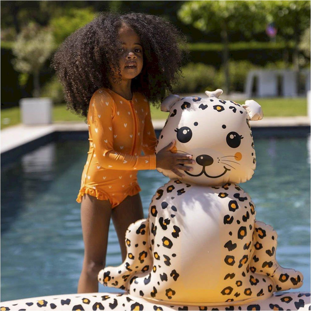 SWIM ESSENTIALS Inflatable Adventure Pool, Beige Leopard