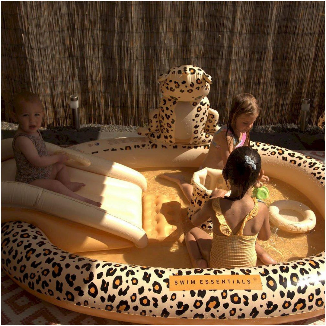 SWIM ESSENTIALS Inflatable Adventure Pool, Beige Leopard