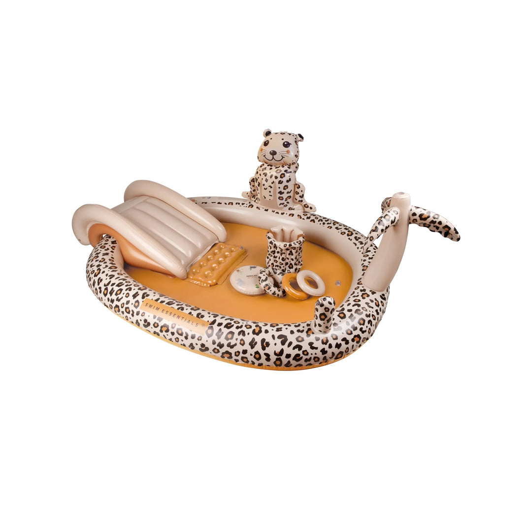 SWIM ESSENTIALS Inflatable Adventure Pool, Beige Leopard