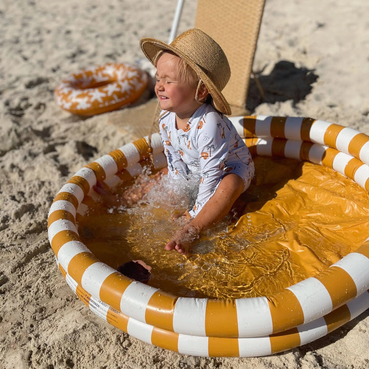 SWIM ESSENTIALS Inflatable Kids Pool, 100cm, Yellow Stripes