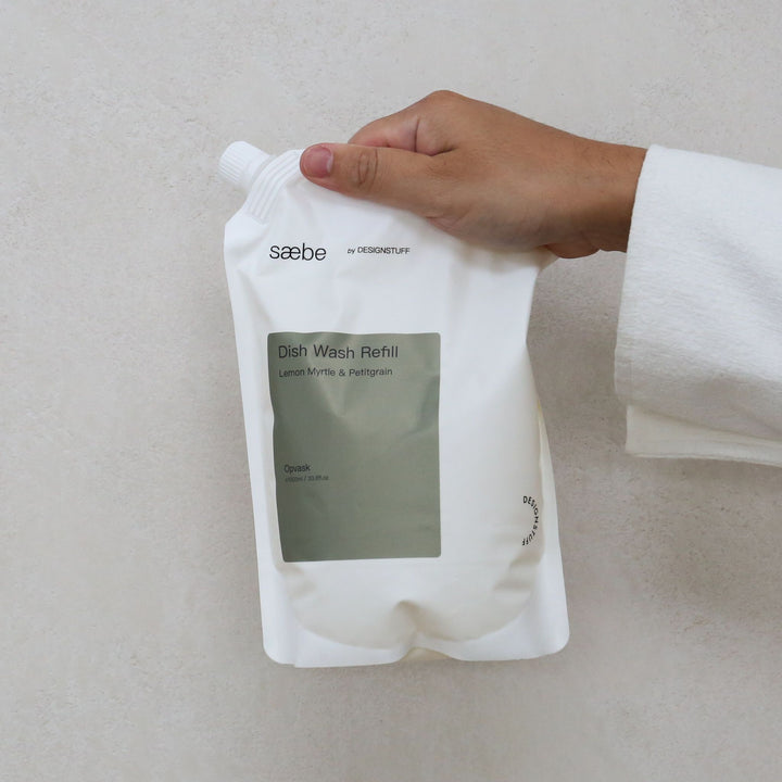 DESIGNSTUFF Saebe Dish Wash Refill, Lemon Myrtle & Petitgrain, 1L