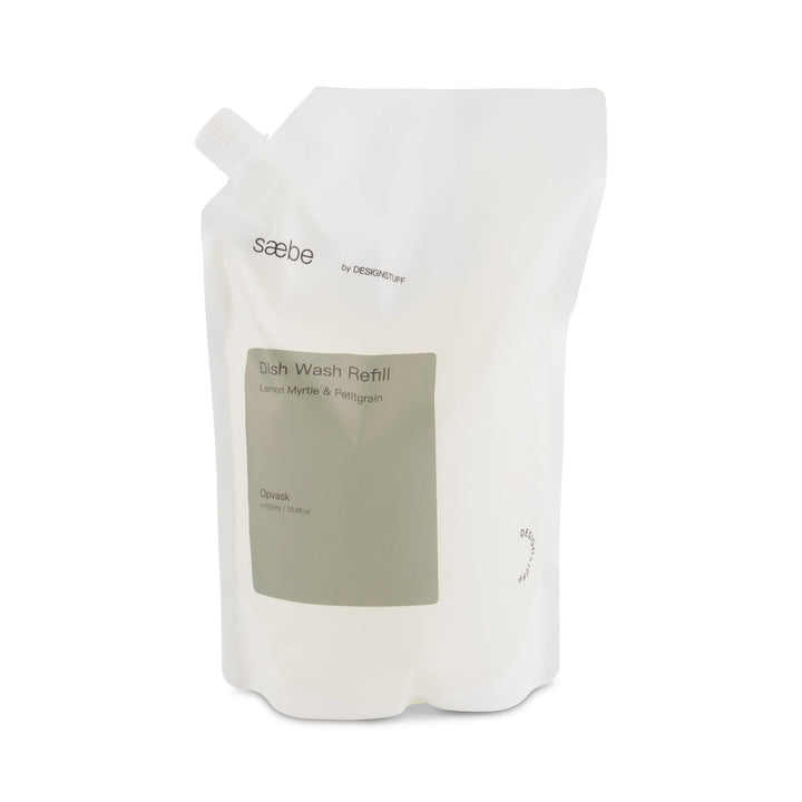 DESIGNSTUFF Saebe Dish Wash Refill, Lemon Myrtle & Petitgrain, 1L