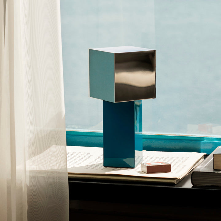 &TRADITION Pivot Portable Lamp, Blue & Silver