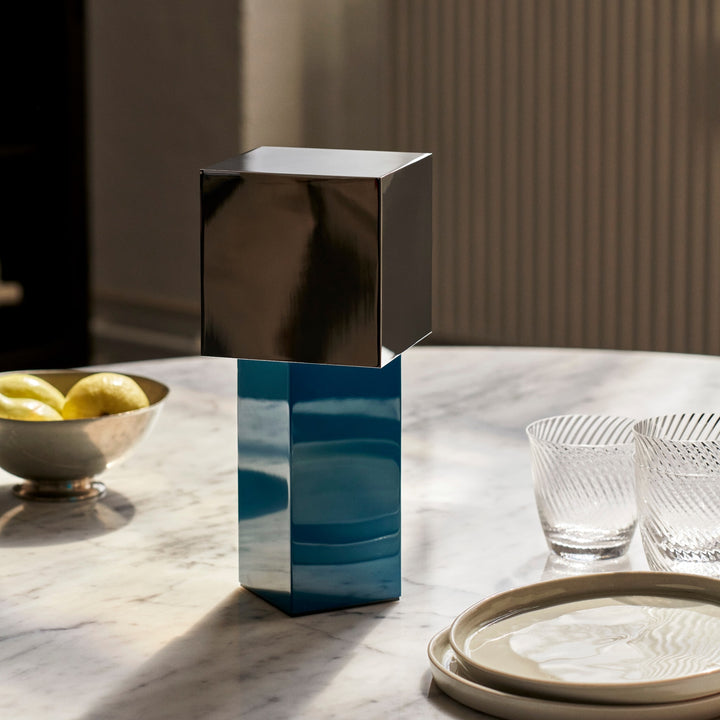 &TRADITION Pivot Portable Lamp, Blue & Silver