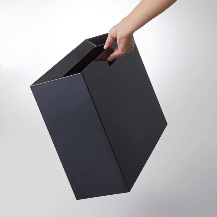 YAMAZAKI Tower Rectangular Trash Can/Rubish Bin, Black