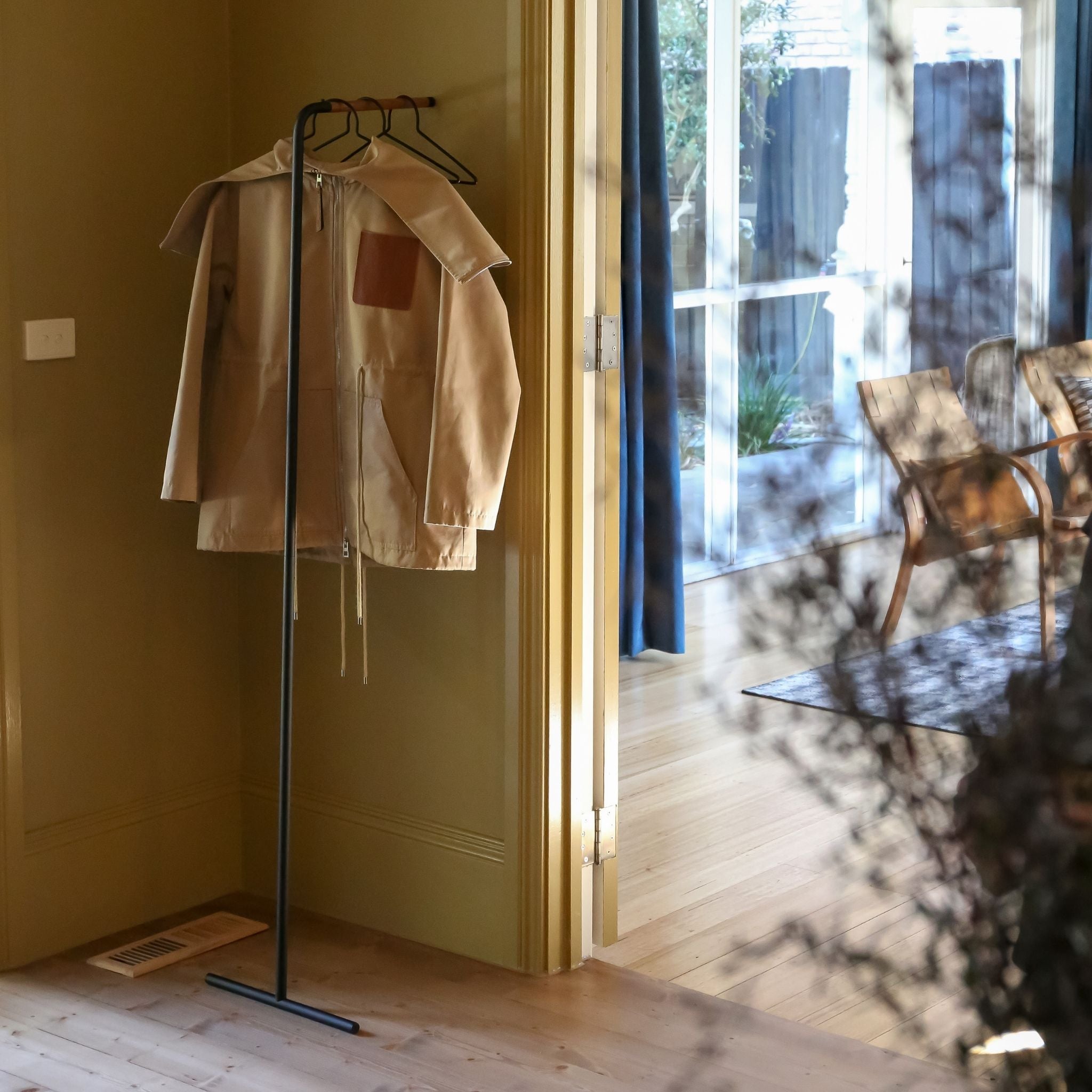 Coat Hooks Leaning Ladder Coat Rack YAMAZAKI Tower Leaning Coat