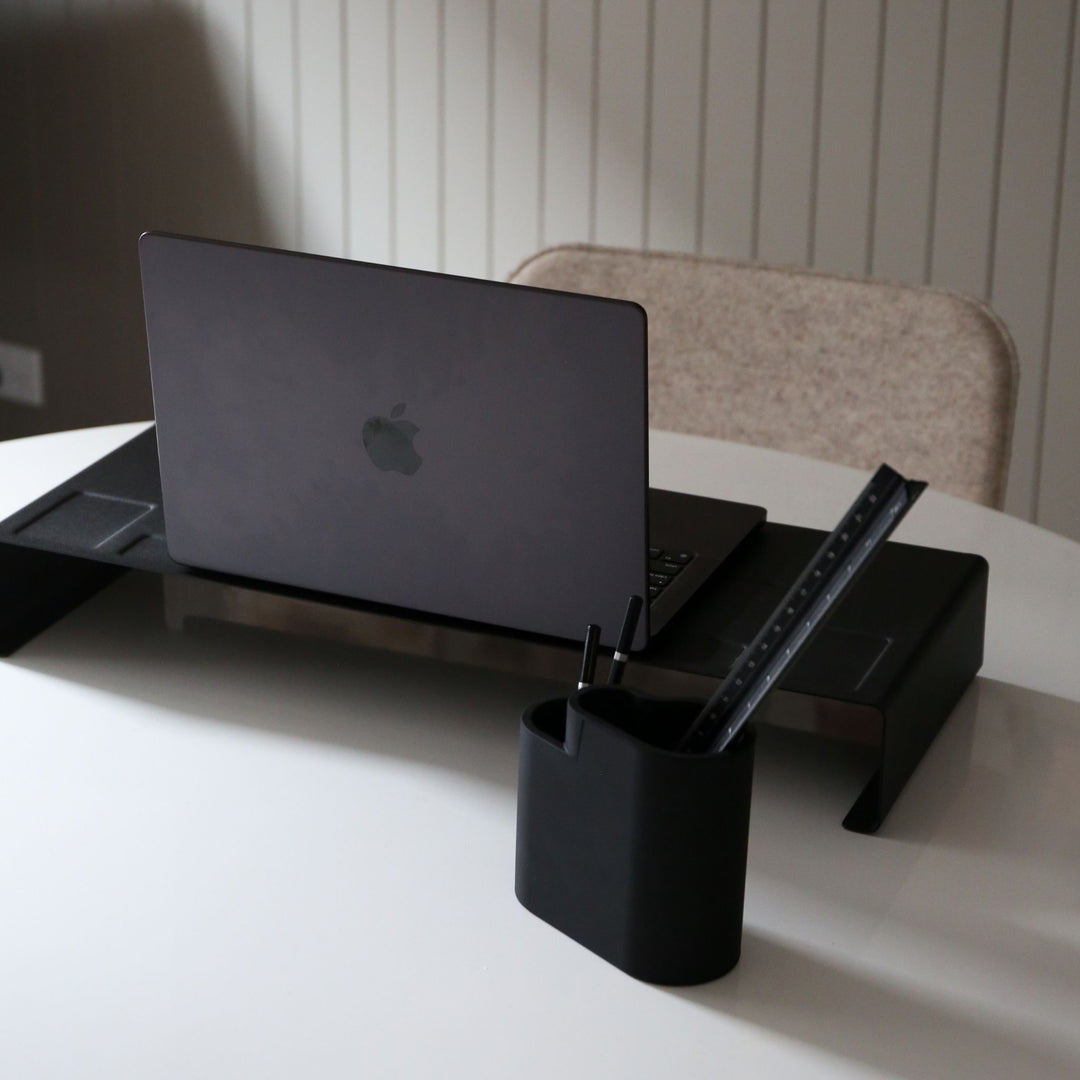 YAMAZAKI Tower Monitor Stand, Black