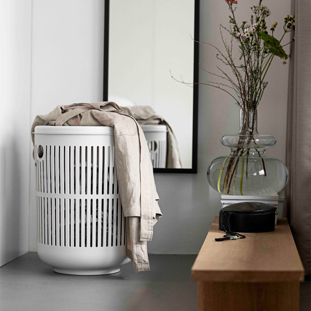 ZONE DENMARK Ume Laundry Basket 60L w/Lid, White