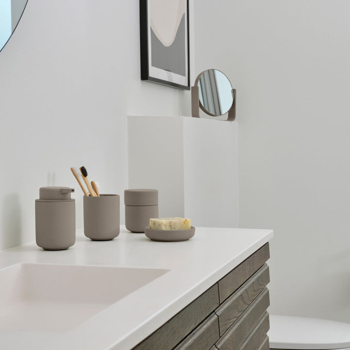 ZONE DENMARK Ume Tumbler/Toothbrush Mug, Taupe