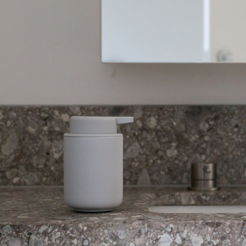 ZONE DENMARK Ume Soap Dispenser 250ml, H12.8cm, Soft Grey
